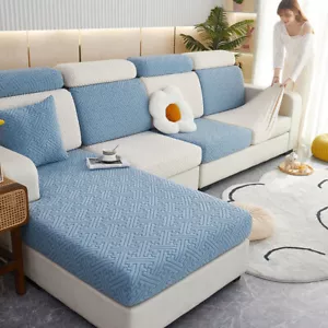 Jacquard Sofa Cushion Cover Furniture Protector Stretch Slipcover 1 2 3 Seater - Picture 1 of 32