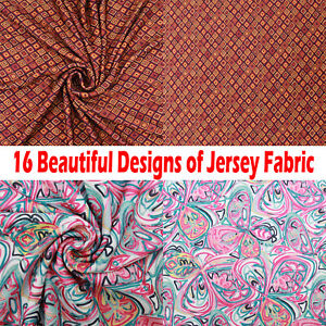 3 Metre Long Light-Weight Calypso Jersey Fabric 60" Wide For Dressmaking 110 GSM