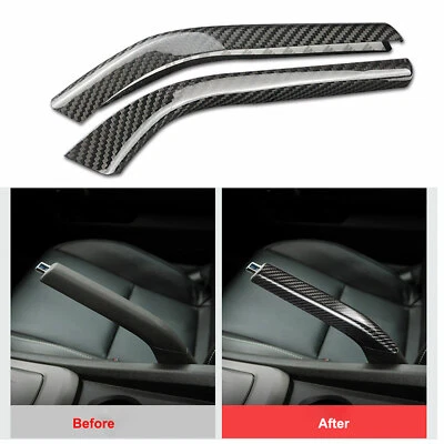 New Real Carbon Fiber Car Handle Brake Cover Trim For 2010-2015 Chevrolet Camaro - Imagem 1 de 4