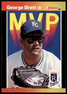 1989 Donruss #BC-7a George Brett "© 1988 LEAF, INC." & "* Denotes" on back