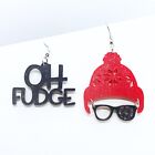 Earrings A Christmas Story Ralphie Red Rider BB Gun Classic Movie Holiday Funny