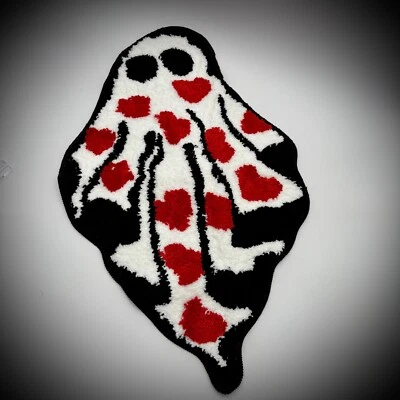 Alfombra Fantasma Copetuda Corazón HALLOWEEN Decoración Espeluznante Lindo Estético Amor Foto 1 de 2