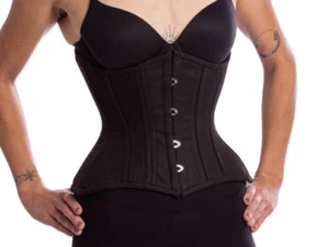 426 Standard Size 30" Authentic Black Cotton Underbust Corset - Picture 1 of 5