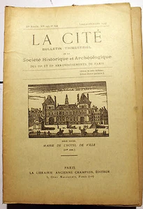 PARIS / LA CITE / ZEITSCHRIFT FÜR GESCHICHTE UND ARCHÄOLOGIE / IV UND III ARRONDISSEMENTS / NR. 143 - Bild 1 von 1