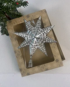 1712/25 1x alter Christbaumspitze Weihnachtsbaumspitze ECKARTINA OVP - Bild 1 von 3