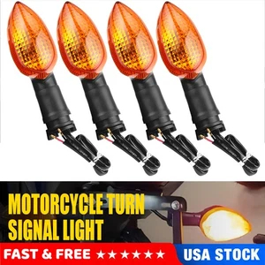 4pcs Amber Turn Signal Light Indicator For Yamaha YZF R125 R15 R25 R3 R1 R6 R6S - Picture 1 of 10