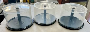 (3) Empty - 50 Discs CD DVD Blu-Ray Spindle Cake Box Storage Containers 🔥 - Picture 1 of 1