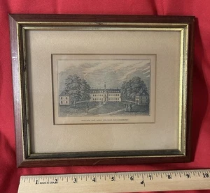 The Library at William and Mary College, Williamsburg VA - Framed Vintage Matted - Picture 1 of 2