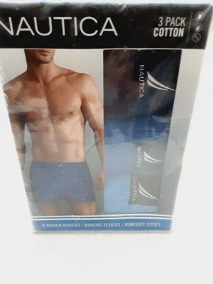 Pack de 3 boxers de algodón tejido Nautica para hombre TALLA MEDIANA azul Foto 1 de 4