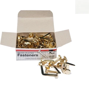 Langlebige messingbeschichtete Verschlüsse mit scharfen Spitzen - 100 Stück, 1 Zoll Schaft - Bild 1 von 2