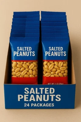 Salted Peanuts Snack Pack Gift Box – 1 oz Individual Bags (24 Count) - Image 1 of 4