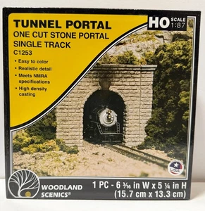 Woodland Scenics C1253 HO scale Tunnel Portal Single Track Cut Stone (1pc.)  NEW - Picture 1 of 5
