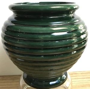 VTG HULL Beehive Planter/Urn/Vase #420 Dark Green Pottery Made in USA 7” EVC - Picture 1 of 13