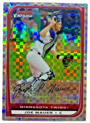 Bowman Chrome Joe Mauer Xfractor 2008 #/250 gemelos Foto 1 de 2