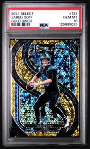 2024 Panini Select Jared Goff Gold Disco /10 PSA Gem Mint 10 Detroit Lions - Picture 1 of 2