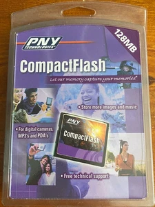 PNY Technologies 128MB  Compact Flash Memory Card For Camera NEW IN BOX - Picture 1 of 3