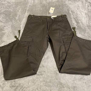 MNML Pants Men's 34x32 Green Vintage Twill Cargo Paratrooper Utility Field NWT - Picture 1 of 10
