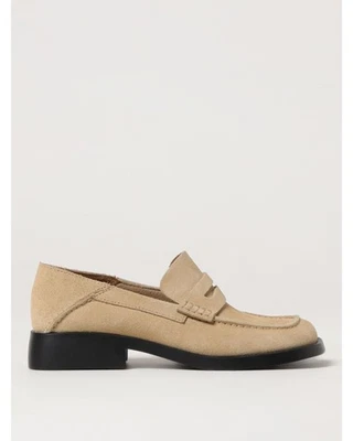 Camper Suede Loafers Block Heel Casual Women Beige — 第 1/4 张图片