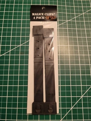 Paquete de 4 clips cortos tácticos de sastre negros MALICE MOLLE Kydex Foto 1 de 2