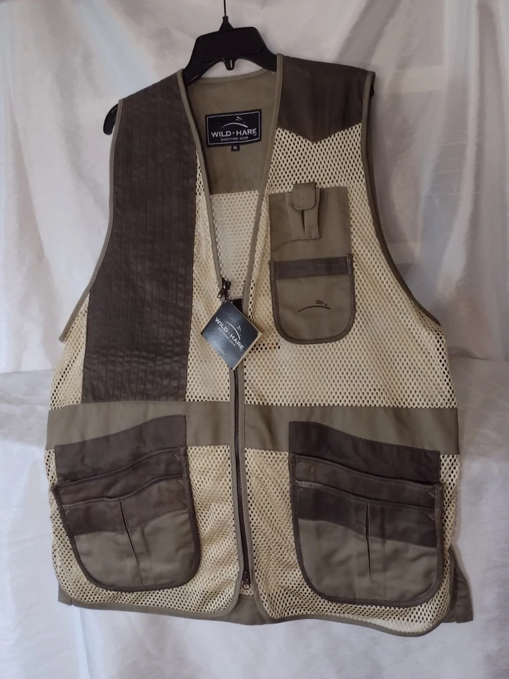 Colete de Tiro Lebre Selvagem com Almofada de Recuo Comedor de Choque, Extra Grande, Colete Sálvia Cáqui - Imagem 1 de 4