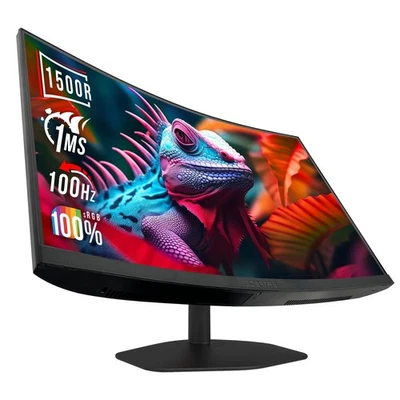 Monitor para jogos curvo 27 polegadas 1500R 100Hz HDMI X2 DisplayPort 1ms 100% sRGB, - Imagem 1 de 4