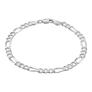 Kisper 925 Sterlingsilber italienisch 5 mm Figaro Kette Armband mit Hummerkralle - Bild 1 von 10