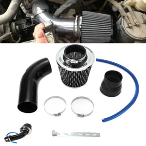 Filtro de admisión de aire frío de 3" Kit de inducción de aluminio Sistema de manguera de flujo de tubería Coche 76 mm - Imagen 1 de 12