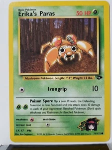 Erika's Paras 71/132 - VLP / CASI NUEVO - Tarjeta Pokémon Desafío Gimnasio - Envío Plano $2 - Imagen 1 de 2