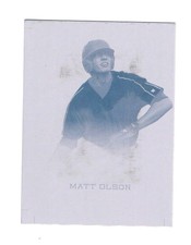 RARE 1/1 Matt Olson 2012 Leaf Rize Rookie Baseball RC Card Printing Plate A's
