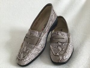 Womens Shoes Size 3 Wide Fit Leather Grey Two Tone Slip on by Padders