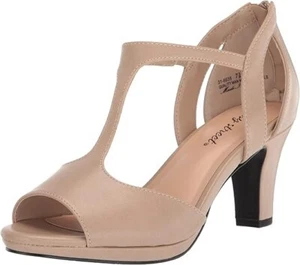 Easy Street Women's Flash Dress Sandals, Nude Pearlized Size 8.5M - Picture 1 of 6