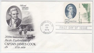 TurtlesTradingPost- Captain Cook 1978 #1732-3 FDC Artcraft- Hand Cancel - Picture 1 of 1