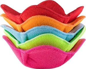 kitchen Bowl Snuggies, Multicolor Set 5 Microwave-Safe Hot Bowl Holders home - Picture 1 of 6