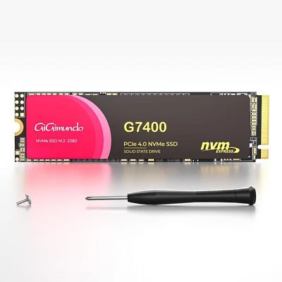 GiGimundo G7400 1-4TB M.2 PCIe Gen 4.0x4 NVMe SSD Max 7400MB/s Read  for Gamers - Image 1 of 4