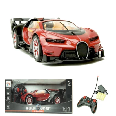 1/14 Red Remote Control Super Racer Toy Car Vehicle Model With Open Door & Light - Image 1 of 4
