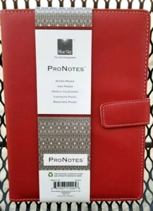 BLUESKY PRO NOTES Notebook Planner Red Faux Leather 8 1/2" x 5" NEW - Picture 1 of 6