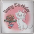 Aristocats Marie happy birthday  design 1  coaster  - Can  be personalised
