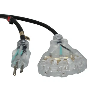 Pro X 15 Stecker auf 3 Buchsen Buchse Strom-Verlängerungskabel 14 AWG - schwarz - Bild 1 von 13