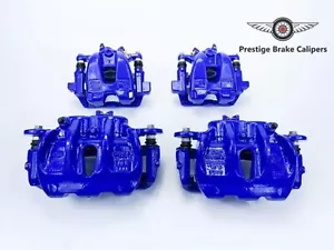 GENUINE LAND ROVER DISCOVERY 4 FULL SET OF BRAKE CALIPERS 2009-2016 BLUE - Picture 1 of 7
