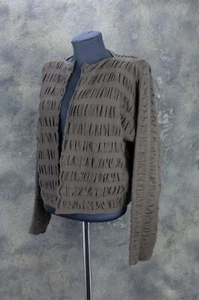 Womens Oska Long Sleeve Lightweight Knit Jacket Brown Cardigan Size 1 DE 38 UK10 - Picture 1 of 12
