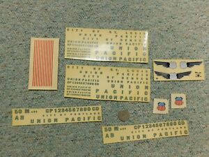 Walthers decals O Gauge  Union Pacific City St Louis City of Denver silver  C67