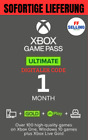 XBOX Game Pass Ultimate + XBOX LIVE GOLD – 1 Monat  - Digitaler Code - Sofort