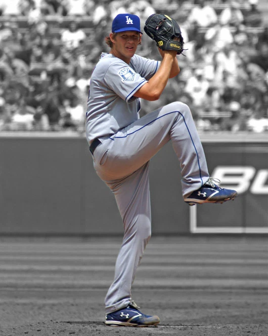 Póster brillante 8x10 con foto de los Dodgers de Los Ángeles Clayton Kershaw Foto 1 de 1
