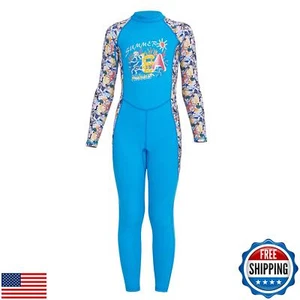 AIWUHE Kid's Full Body Swimwear BoysandGirls One Piece Swimsuit Long-Sleeve W - Picture 1 of 5