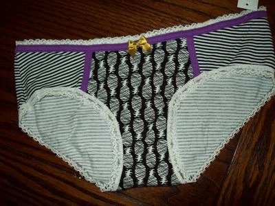 NWT KENSIE COTTON SPDX BOYSHORT Hipster PANTIES R6213500 PINEAPPLE STRIPE S L - Image 1 of 2