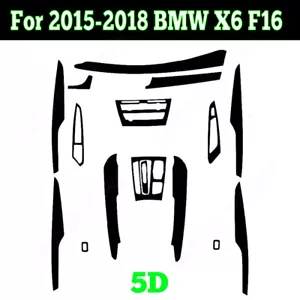 Calcomanías de ajuste interiores hágalo usted mismo con patrón de fibra de carbono para BMW X6 F16 2015 2016-2018 - Imagen 1 de 24