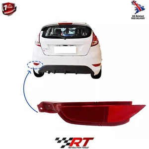 Ford Fiesta Mk7 2008-2018 Red Plastic Rear Bumper Reflector Passenger Side Left - Picture 1 of 4