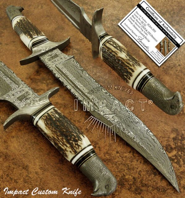 IMPACT CUTLERY RARE CUSTOM FULL TANG BOWIE KNIFE DAGGER BULL - Inspire  Uplift