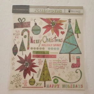 Happy Holidays Rub Ons Fancy Pants Designs Jackie Eckles Christmas Winter #562 - Picture 1 of 3