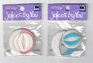 LOTE DE 2 PAQUETES PEQUEÑOS DE PEGATINAS DIMENSIONALES BOLA ROSA Y AZUL JOLEE'S BOUTIQUE - Imagen 1 de 1